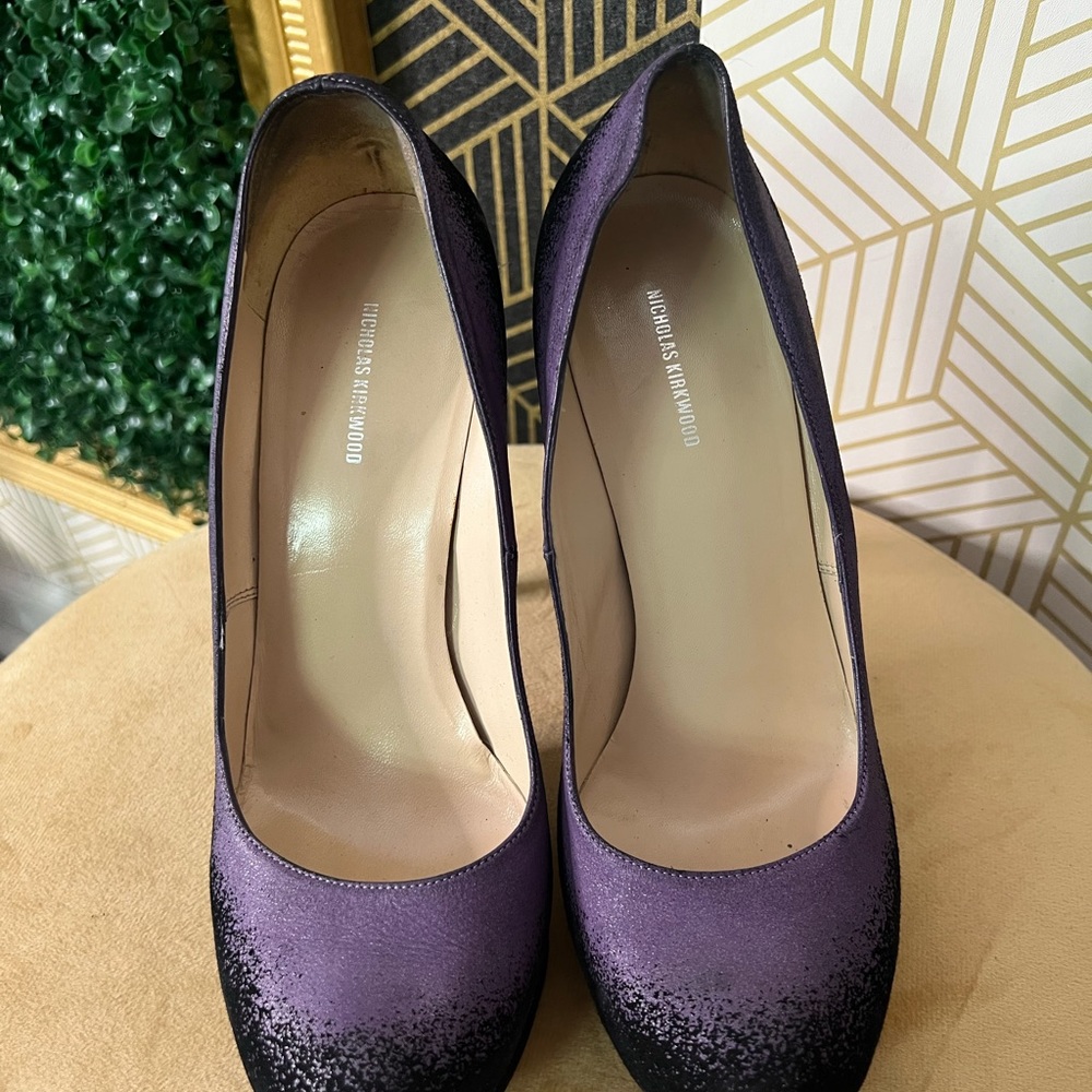Nicholas Kirkwood Purple Suede Pumps